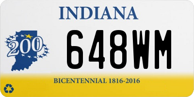 IN license plate 648WM