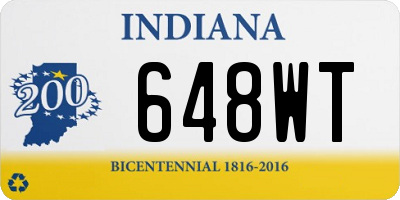 IN license plate 648WT