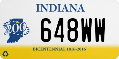 IN license plate 648WW