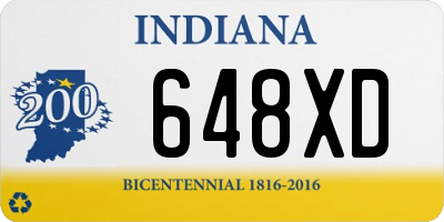 IN license plate 648XD