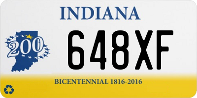 IN license plate 648XF