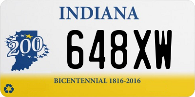 IN license plate 648XW