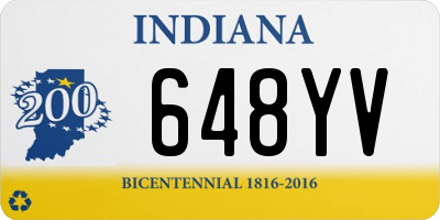 IN license plate 648YV