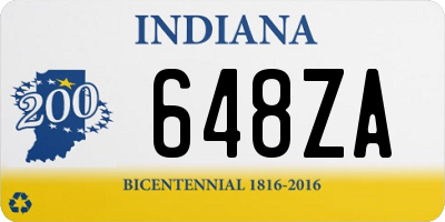 IN license plate 648ZA