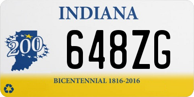 IN license plate 648ZG