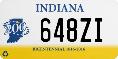 IN license plate 648ZI