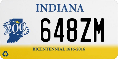 IN license plate 648ZM