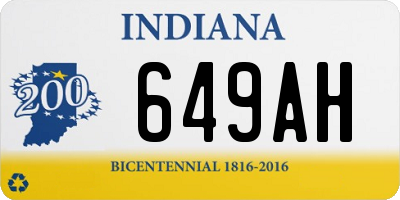 IN license plate 649AH