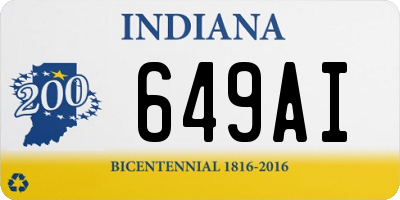 IN license plate 649AI