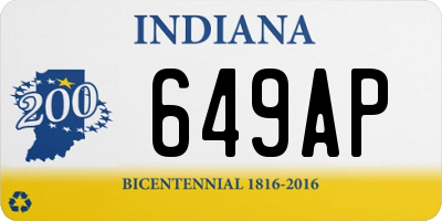 IN license plate 649AP