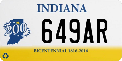 IN license plate 649AR