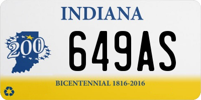 IN license plate 649AS