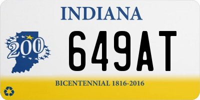 IN license plate 649AT