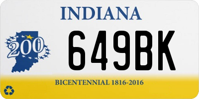 IN license plate 649BK
