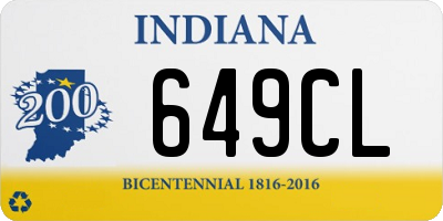 IN license plate 649CL