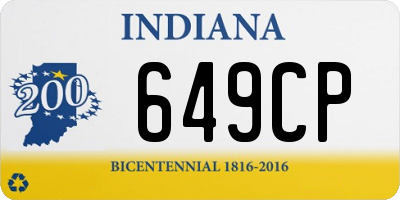 IN license plate 649CP