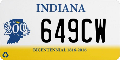 IN license plate 649CW