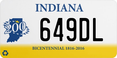 IN license plate 649DL