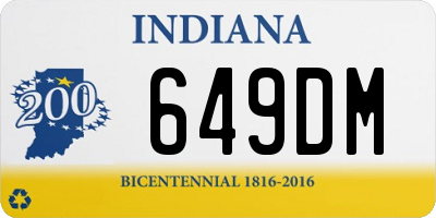 IN license plate 649DM