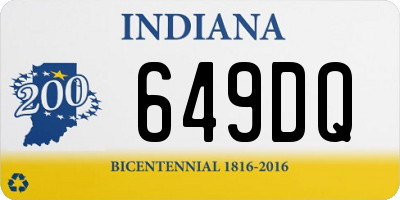 IN license plate 649DQ