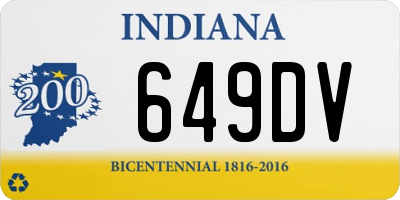 IN license plate 649DV