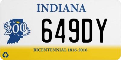 IN license plate 649DY