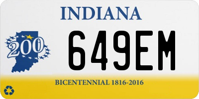 IN license plate 649EM