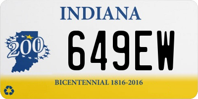 IN license plate 649EW