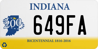 IN license plate 649FA