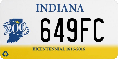 IN license plate 649FC