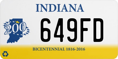 IN license plate 649FD