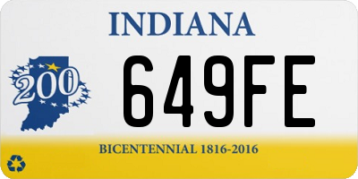 IN license plate 649FE