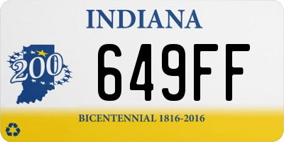 IN license plate 649FF