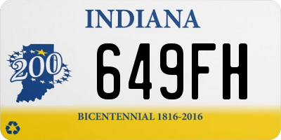 IN license plate 649FH