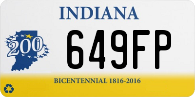 IN license plate 649FP