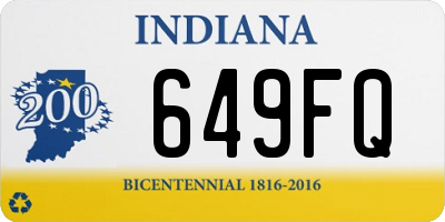 IN license plate 649FQ