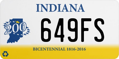 IN license plate 649FS