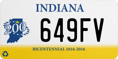 IN license plate 649FV