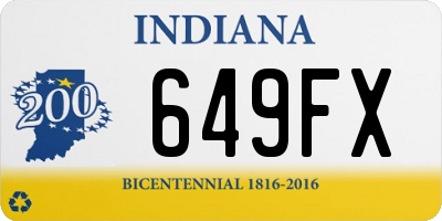 IN license plate 649FX