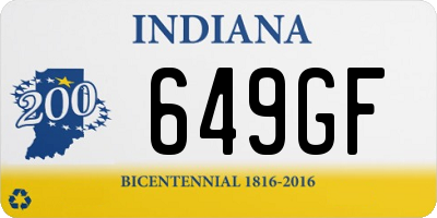 IN license plate 649GF