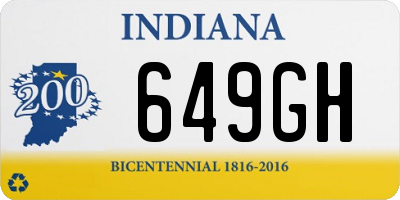 IN license plate 649GH