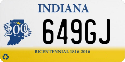 IN license plate 649GJ