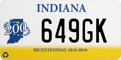IN license plate 649GK