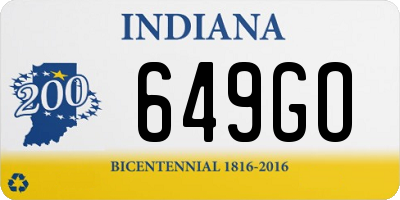 IN license plate 649GO