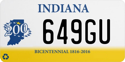 IN license plate 649GU