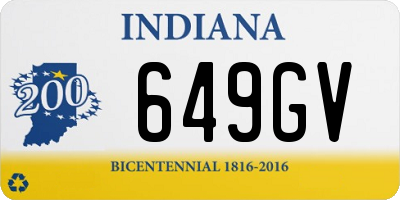 IN license plate 649GV