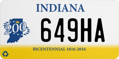 IN license plate 649HA