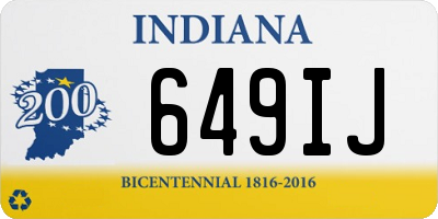 IN license plate 649IJ