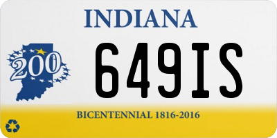 IN license plate 649IS