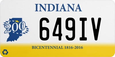 IN license plate 649IV